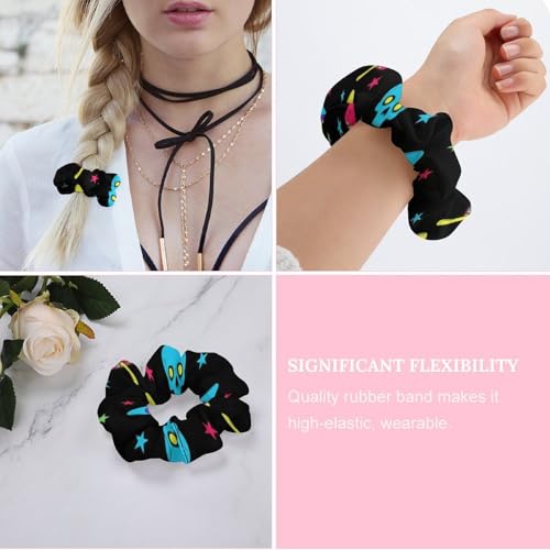 Spiral Hair Ties for Women & Girls Trippy Mushroom Skull, No-Damage Coil Scrunchies, Traceless Ponytail Holders for Daily Use & Dreadlocks - color: Style (859)