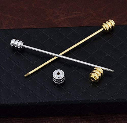 3PCS Copper Collar Bar Shirt Tie Necktie Pins Clip Clasp Lapel Stick Brooch Barbell Screw Cravat Pin - color: Screw