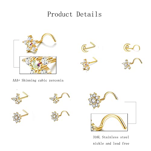 YACHY ASTM F136 G23 Titanium Flat Back Stud Earrings, Internally Threaded Screw-On Hypoallergenic Body Piercing Jewelry for Everyday Wear, Tragus Helix Conch Monroe Medusa Lip, 18G 6mm 8mm - color: 1, size: 6mm+8mm