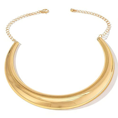 Collar Necklace for Woman Trendy Silver Choker Necklaces for Woman Statement Open Round Collar Choker Necklace - style: Style 8