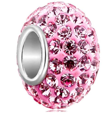 Adabele 1pc Solid 925 Sterling Silver Jan-Dec Birthstone Bead Charm - color: October