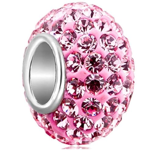 Adabele 1pc Solid 925 Sterling Silver Jan-Dec Birthstone Bead Charm - color: October
