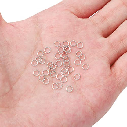 BEADIA Platinum Plated Jump Rings Non Tarnish 4mm 900pcs for Jewelry Making Findings - color: Platinum, size: 0.5x4mm