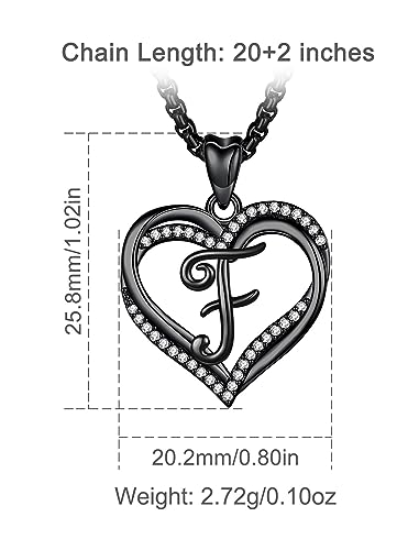 INFUSEU Unique Initial Necklaces for Women Girls Small Heart Letter Jewelry, Meaningful Personalized Gifts - style: F