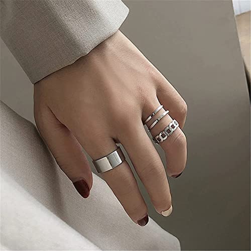 Handy and professional3 Pcs Vintage Ring Set Simple Open Toe Rings Adjustable Finger Ring Fashionable Jewelry Gifts For Women