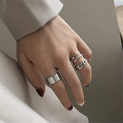 Handy and professional3 Pcs Vintage Ring Set Simple Open Toe Rings Adjustable Finger Ring Fashionable Jewelry Gifts For Women