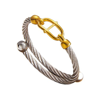 Gold Bracelets for Men Friendship Love Bangle Bracelets Adjustable Stainless Steel Cuff Bracelet Jewelry Birthday Gifts for Mens Womens