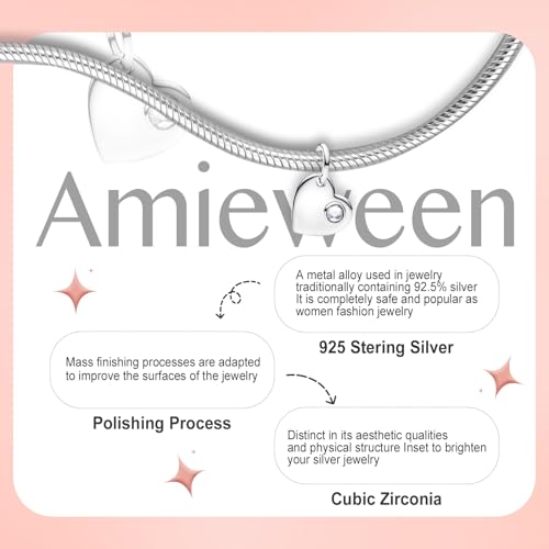 Birthstone Charm, Heart Charm Pendant Dangle with CZ, for Anniversary Birthday Mothers Valentines Day Christmas Graduation, for Yourself Family Mom Friend Girlfriend Sister Grandma - style: Apr.