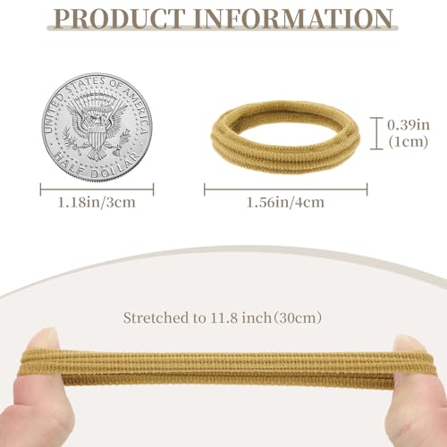 QIUTIMIY 10 Pcs No Damage Hair Ties Thick Hair Elastic Rubber Bands Hair Accessories Scrunchies Seamless for Women - color: Style 5