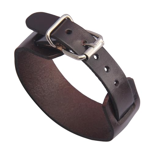 JAOYU Punk Leather Cuff Bracelet Goth Leather Wristband Rock Bracelet Biker Bracelet for Men Leather Armband Black Handmade Jewelry - color: Goth Men Bracelet