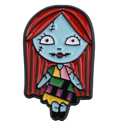 Cartoon Movie Character Enamel Pins for Backpacks Bags Hats Clothes Accessories Women Enamel Lapel Badge Pins Brooch Set - color: The Nightmare Before Christmas