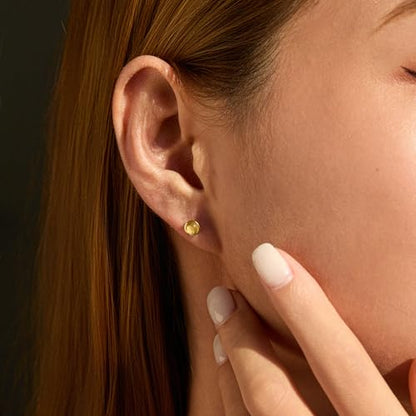CHIC & ARTSY 18K Gold Plated Solid 925 Sterling Silver Flat Back Earrings for Women Multiple Piercings Screw Back Earrings Cartilage Hypoallergenic Jewelry - style: 925 Silver Flat Back #04