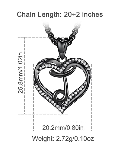 INFUSEU Unique Initial Necklaces for Women Girls Small Heart Letter Jewelry, Meaningful Personalized Gifts - style: J