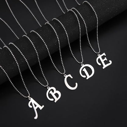 Stainless Steel Initial Letter Connector Charms Alphabet Pendant Diy Craft for Jewelry Making Necklaces Bracelets Keychain - color: Stainless Steel B