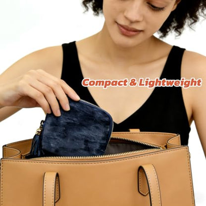2PCS Small Travel Jewelry Case Portable Organizer Mini (olive green+pink) - color: olive green+pink