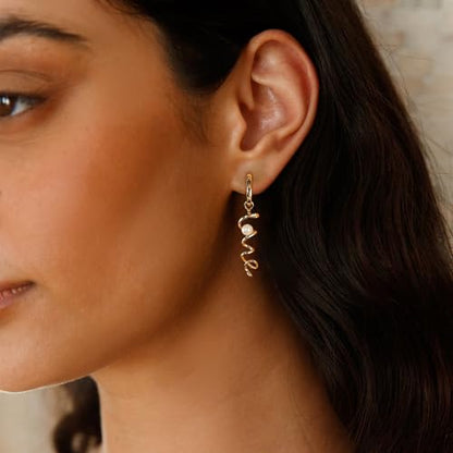 YOIHUR Drop Dangle Pearl Earrings for Women, Dainty 14K Gold Plated Pearl Hoop Earrings Hypoallergenic Wedding Pearls Dangle Earrings Jewelry Gift for Women Bridal - color: Gold-Special Pearl Earrings