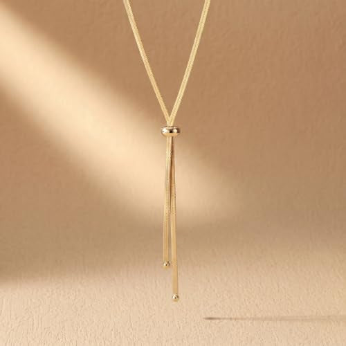 Tewiky Layered Necklaces for Women 14k Gold Plated Chain Necklace Set | Chunky Herringbone/Snake/Rope/Box/Cuban Link Chain for Women, Layering Stack Choker Necklace, Dainty Jewelry Set Non Tarnish - color: Gold--style L
