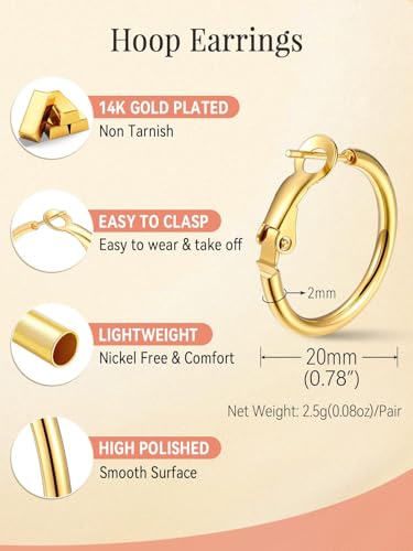 FaithHeart Silver/Black/Gold Stainless Steel Thin Hoop Earrings for Women | 2mm Wide Thin Large Hoop Earrings, Hypoallergenic Lightweight Trendy Jewelry, 20/30/40/50/60/70/80/90/100mm - color: Gold, size: 20mm/0.78"