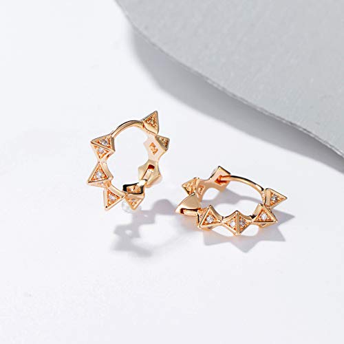 LOYATA Gold Huggie Hoop Earrings 14K Gold Plated Dainty Small Simple Hypoallergenic Jewelry Gift for Women - style: CZ Spike