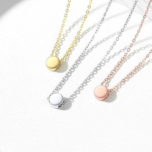 ChicSilver Personalized 925 Sterling Silver Tiny Heart/Moon/Star/Sun/Dot/Triangle Anklets Simple Dainty Foot Jewelry for Women, Silver/Gold Plated/Rose Gold Plated - style: Silver Dot
