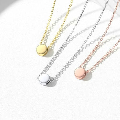 ChicSilver Personalized 925 Sterling Silver Tiny Heart/Moon/Star/Sun/Dot/Triangle Anklets Simple Dainty Foot Jewelry for Women, Silver/Gold Plated/Rose Gold Plated - style: Silver Dot