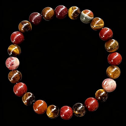 Amethyst Bracelet for Women Men, Elegant Handmade Natural Gem Stone Round Beaded Stretch Elastic Adjustable Healing Bracelets 8mm Gifts - color: AL-0164, size: Medium