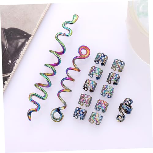 Metallic Hairpin Clips Spiral Coils Braid Jewelry Set Fashion Hair Accessories for Women Hair Braid Rings