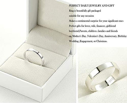 Dankadi Simple Fashion S925 Sterling Silver Ring Smooth Plain Dome Comfort Solid Silver Wedding Ring For Men & Women 3.5 mm 3-13# 24k Real Gold Plated Jewelry - color: classic style