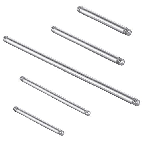 20pcs a Set Surgical Steel Threaded Barbell Bar Replacement for Tongue Earring Piercing Body Jewelry (Mix 20pcs)