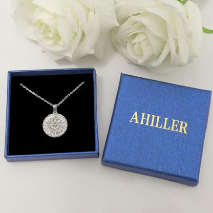 Ahiller Women's Necklace, Dainty Pendant Choker, Adjustable Chain | Heart Initial & Round Pendants, Daily Necklace,17-21" Adjustable Necklaces, Trendy Minimalist Jewelry, Stainless Steel Chain - color: SZ-Silver, style: Other Shapes - Multi-Color