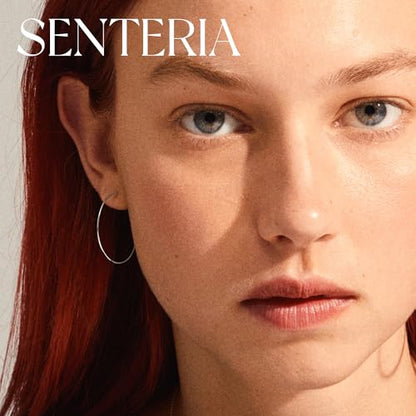 Senteria Thin Gold Hoop Earrings for Women 14K Gold Plated 30/40/50/60/70mm | Hypoallergenic 925 Sterling Silver Post Lightweight Endless Large Big Gold Hoop Earrings Lead-Free Nickel-Free Sensitive Ears - color: 30mm Silver
