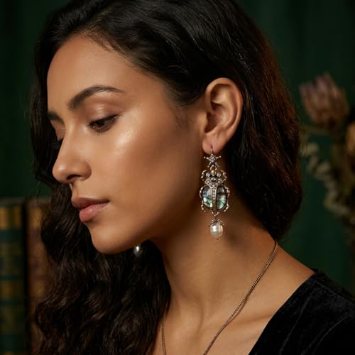 Whimsical Beetle Scarab Drop Dangle Earrings for Women, Gothic Vintage Inspired Jewelry Gift for Birthday Anniversary - style: Beetle- hook