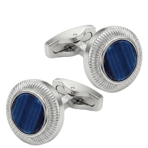 Tuxedo Cuff Links,Cufflinks for Men | Stainless Steel, Lead-Free and Nickel-Free, Gift Box Packed, Boyfriend Husband Father, Wedding Party Anniversary Birthday - color: Blue
