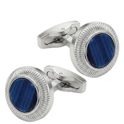 Tuxedo Cuff Links,Cufflinks for Men | Stainless Steel, Lead-Free and Nickel-Free, Gift Box Packed, Boyfriend Husband Father, Wedding Party Anniversary Birthday - color: Blue
