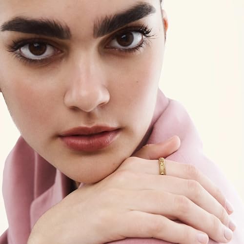 Hey Harper Gold Ring for Women - Gold Plated Stacking Waterproof & Sweatproof Jewerly Ring - Everday Non Tarnish Cute Fashion Circle Rings - style: Alex Ring