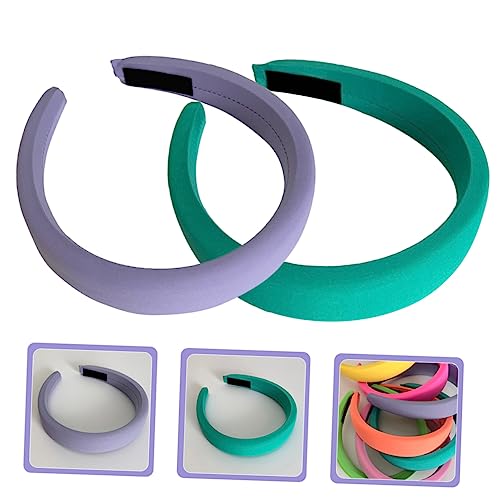 2pcs Wide Padded Headbands for Women Elegant Fabric Hair Accessories Light Simple and Comfortable for Daily Wear Parties and Travel