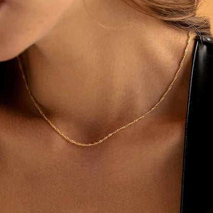 Aisansty Dainty Layered Choker Necklaces Handmade Coin Tube Star Pearl Pendant Multilayer Adjustable Layering Chain Gold Plated Necklaces Set for Women - color: Gold, style: Gold Bar&Disc