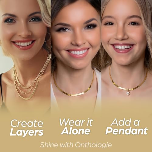 Herringbone Chain Necklace for Women Men 18K Gold Over Italian 925K Stamped Solid Sterling Silver, 3.4mm-5.5mm-7mm-9.4mm-11mm Wide Flat Snake Chain, Made in Italy - size: 28 Inch, style: WIDTH - 3.4MM