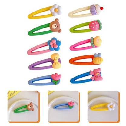 10Pcs Cartoon Fruit Hair Clips for Hair Accessories Set with Mixed Cute Barrettes Small for Little Everyday Use