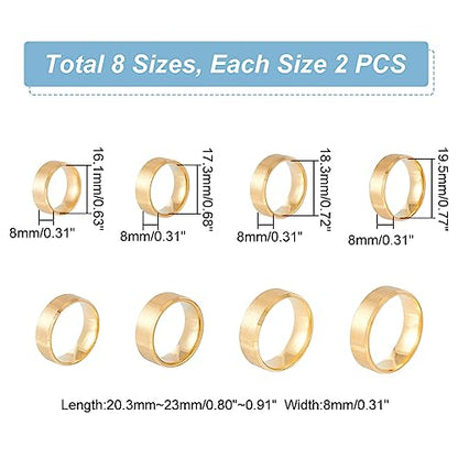 UNICRAFTALE Stainless Steel Classical Plain Stackable Wedding Band Ring Blank Wedding Ring Cool Simple Band For Women and Men Gifts for Special Occasions - color: Matte Gold