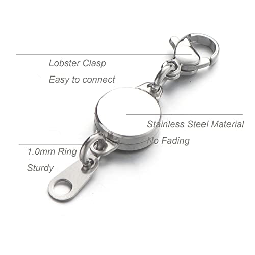 Zpsolution Stainless Steel Locking Magnetic Necklace Clasps and Closures | Waterproof and Tarnish Resistant, Easy to Use, Strong Magnet, Flat Design, 18K Gold and Silver Plated, For Jewelry Bracelets - color: Gold and Silver