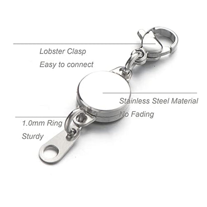 Zpsolution Stainless Steel Locking Magnetic Necklace Clasps and Closures | Waterproof and Tarnish Resistant, Easy to Use, Strong Magnet, Flat Design, 18K Gold and Silver Plated, For Jewelry Bracelets - color: Gold and Silver