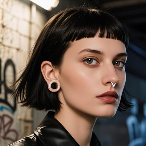 Vankula 2PCS 8-16mm Glass Ear Gauges Plugs and Tunnels Black Double Flared Saddle Ear Stretcher Expander Body Jewelry - color: Clear, size: 16mm(5/8")