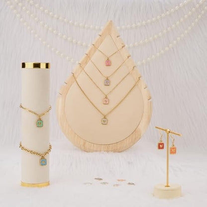 9PCS Colorful Enamel Charm for Jewelry Making Gold Plated Stainless Steel Butterfly Charms Pendants Bulk - color: Square Butterfly