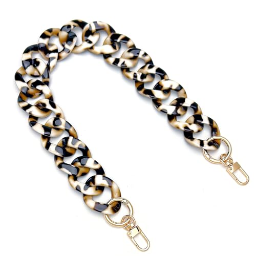 AUMEY A piece of Acrylic Chain for Bag Resin chain Purse Chain bag handle bag strap Plastic Handles Replacement Handle Chain - color: 05-leopard Print