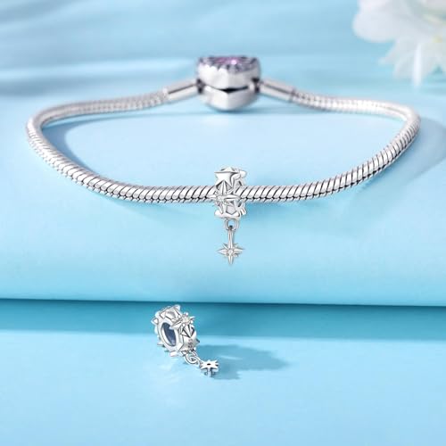 Charms for Bracelets and Necklaces Statue of Liberty CHARM and Family Clasp Safety Chain Charm Beads Charms Jewelry for Women - color: Star Charm