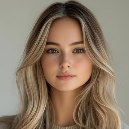 10Pcs Gold Nose Ring Hoop 18G/20G Clicker Nose Hoops Hypoallergenic Stainless Steel Nose Piercings Jewelry Gold Nose Jewelry Septum Helix Cartilage Lip Body Piercings for Women Men 7mm 8mm 9mm 10mm 12mm - color: Black and Gold-18G