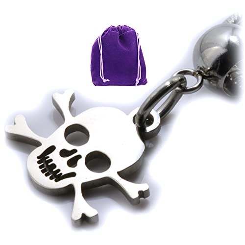 Dave The Bunny Skull Snake Chain Charm Necklace