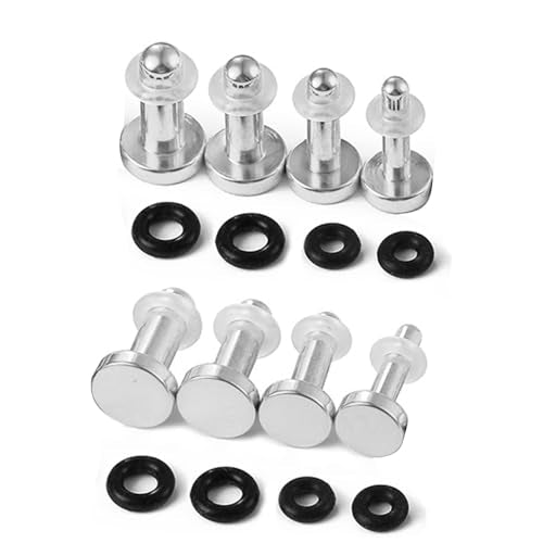 LADEMAYH Comfy Dead Stretching Ear Tapers Stretching Kit, Small Gaps Packed, 0.5mm Increments, Surgical Stainless Steel 316L, Flat Top Ear Plugs, Pain-Free Body Piercing Jewelry for Women & Mens - color: Silver, size: 2.5-4mm 8pcs