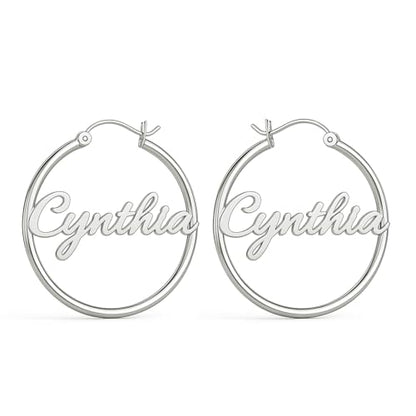 Charmsy 925 Sterling Silver Hoop Earrings | Lightweight Italian 2.5mm Tube Diamond-Cut Round Classic Hoops Earring for Women | Size 15/20/25/30/35/40/50/60/70mm | Small Medium Large - color: Personalized Hoop, size: 25 MM